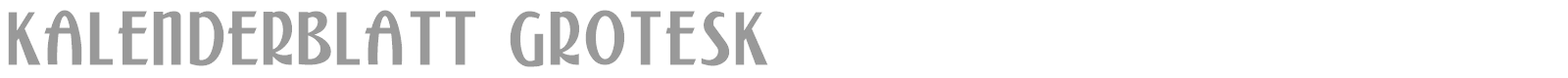 Kalenderblatt Grotesk font preview